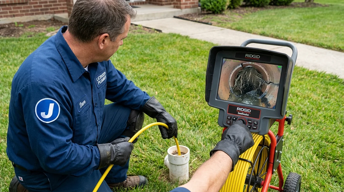 Sewer camera inspection being performed by Johns Plumbing LLC in Hoboken